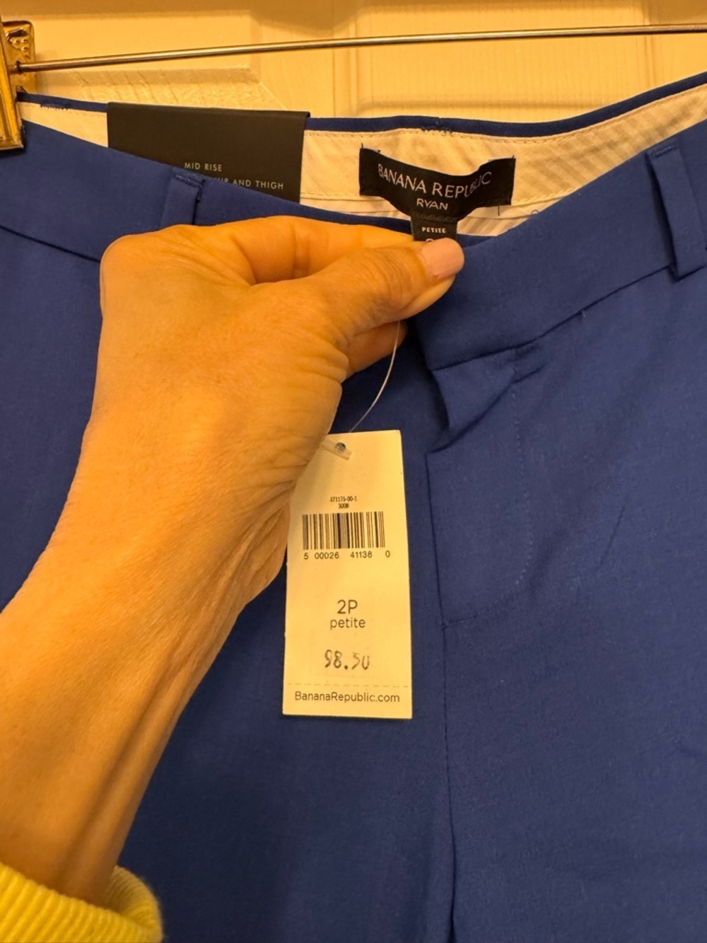 Banana Republic Retail Store - Ryan Petite Pants - Cobalt Blue - Picture 2 of 5